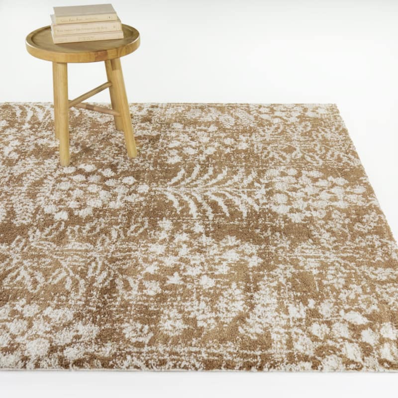 Harmonia Floral Transitional Area Rug - Rust/Cream - 7'10" x 10'