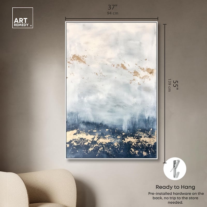 Ocean's Gold Hues II Canvas by Art Remedy