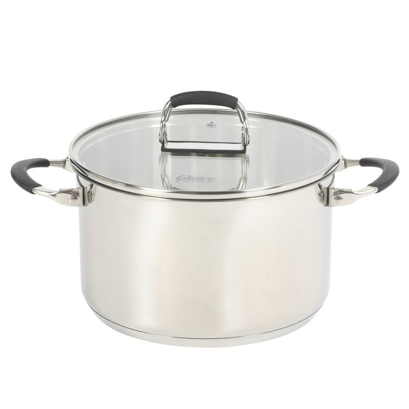 Oster Silverbolt 6 Piece Stackable Space-Saving Dutch Oven Sauce Pan Cookware Set