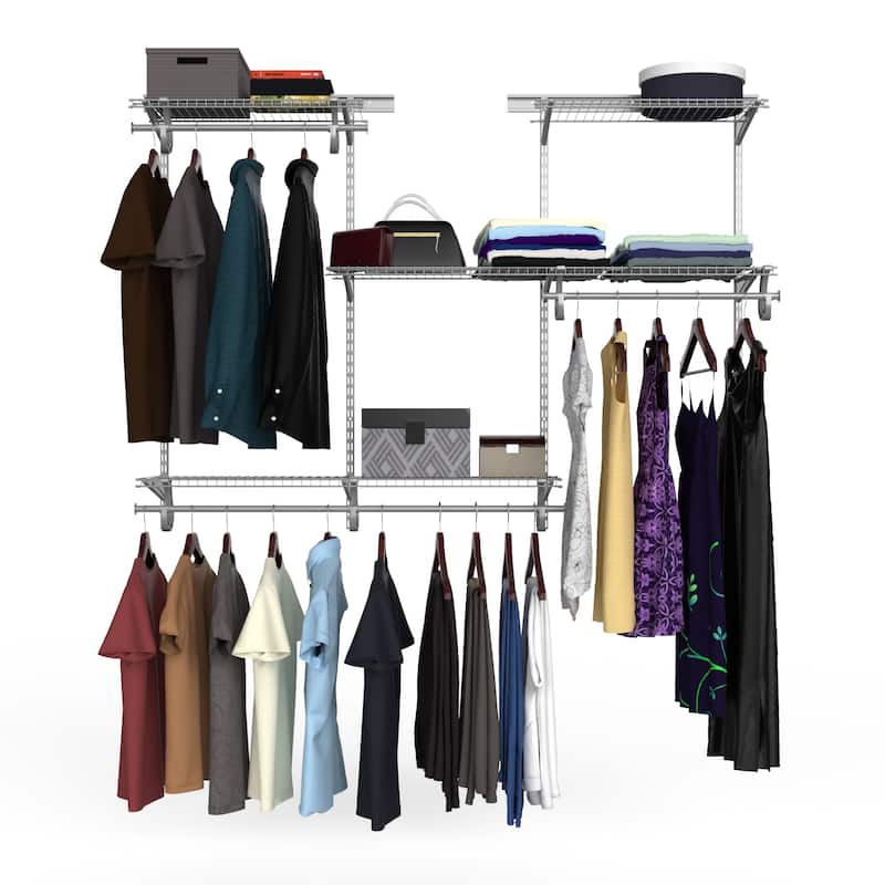 ClosetMaid ShelfTrack 48-72 inch W Adjustable Wire Closet System