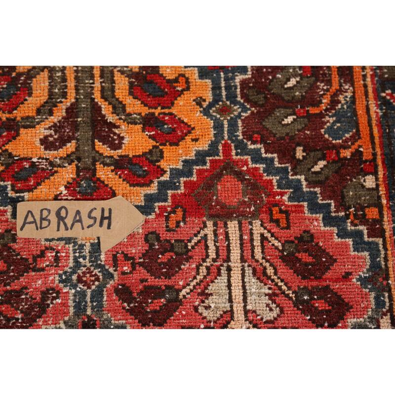 Hand Knotted Oriental 100% Wool Carpet Traditional Geometric Multi-Colored Bakhtiari Runner Rug - 9' 4'' X 3' 4''