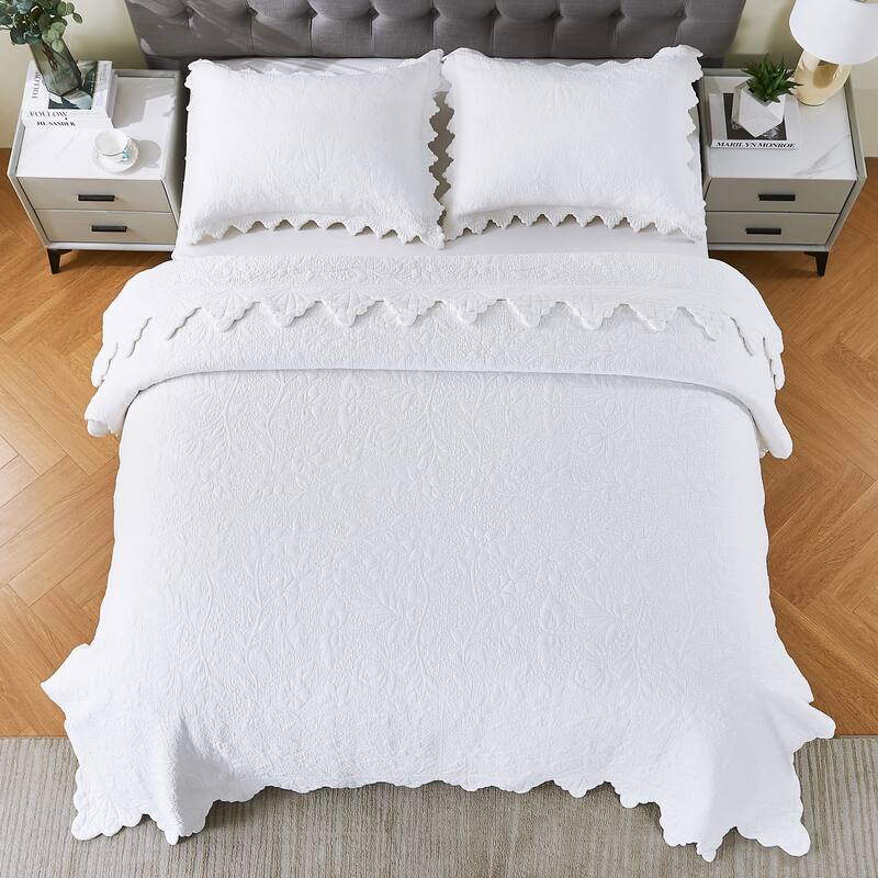 Josephine Cotton Embroidery Quilt Set