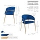 preview thumbnail 6 of 13, Porthos Home Cardi Dining Chairs Set of 2, Velvet Upholstery, Gold Legs