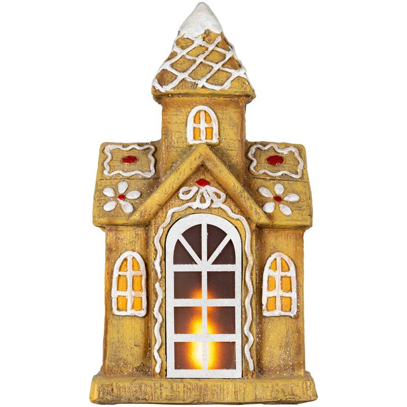 16" LED Lighted Gingerbread House Tabletop Decor