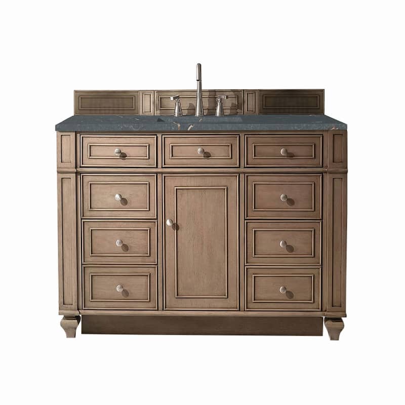 James Martin Vanities 157-V48-3PBL Bristol 48" Single Basin Walnut - Whitewashed Walnut