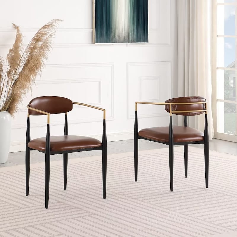 Morden Fort Modern Boucle Dining Chairs Velvet Armchair Set of 2