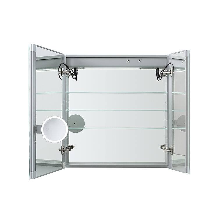 Medicine Cabinet With Light 30W x 36H x 5D - 30"x36"x5" - 30"x36"x5" - Glass Finish - Clear