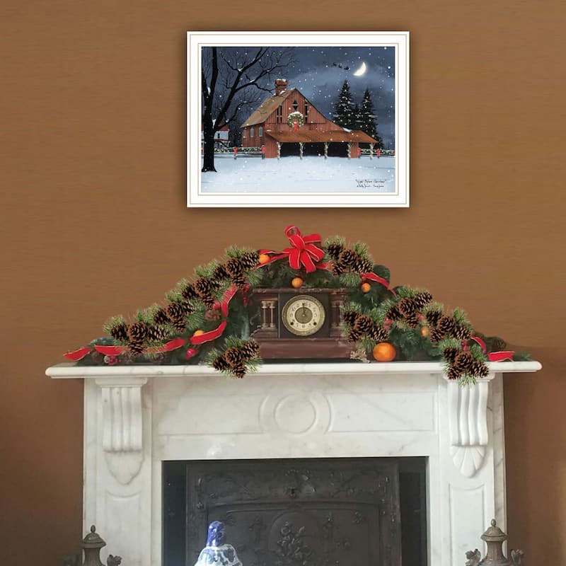 Framed Wall Art - Night Before Christmas, White Frame
