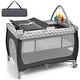 preview thumbnail 1 of 42, Babyjoy 3 in 1 Baby Playard Portable Infant Nursery Center w/ Zippered - See Details Grey