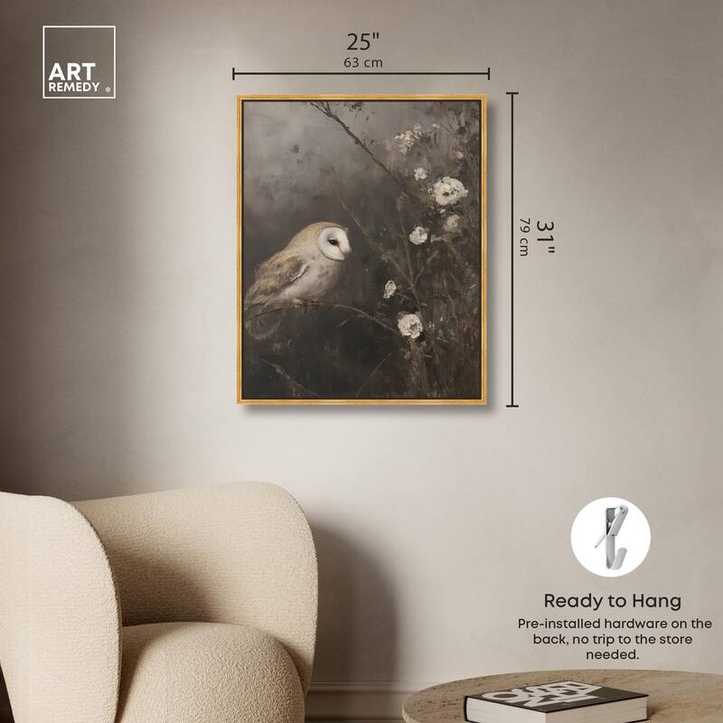 Owl in the Shadows I Canvas by Art Remedy
