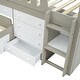 preview thumbnail 22 of 46, L-shaped Twin Loft Bed and Twin Platform Bed with 7 Drawers