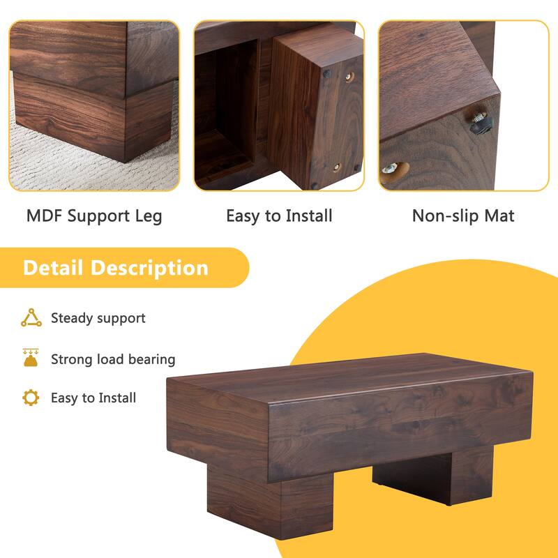 Modern Simple Texture Sticker MDF Coffee Table