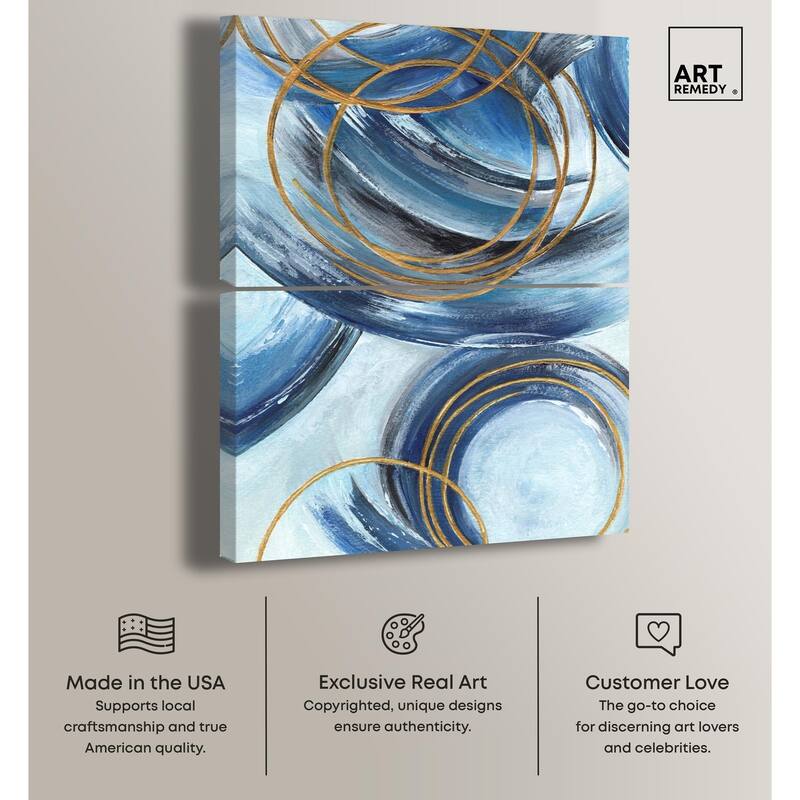 Golden Riviera Canvas Set of 2 by Art Remedy, Gallery Wrapped