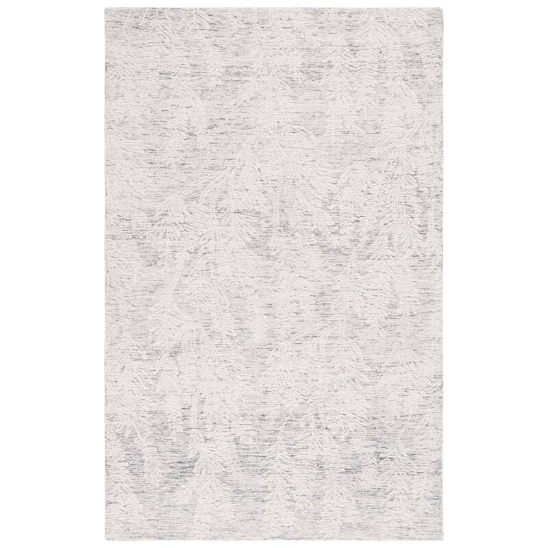 SAFAVIEH Handmade Metro Berendiena Modern Wool Rug - 4' x 6' - Grey/Ivory
