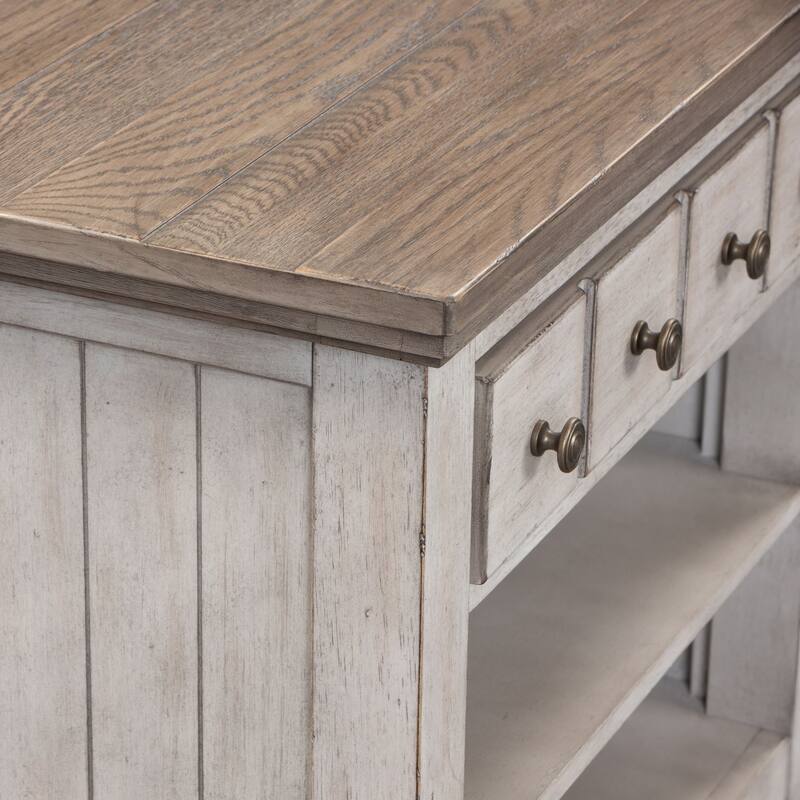 Heartland Antique White 1-Drawer Night Stand Charging Station