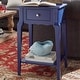 preview thumbnail 27 of 25, Daniella 1-Drawer Wood Storage Accent End Table by iNSPIRE Q Bold Twilight Blue