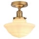 preview thumbnail 2 of 4, Antique hallway lighting gold bedroom lighting glass, metal ceiling light