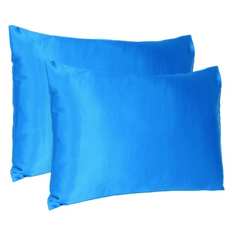 Dreamy Set of 2 Silky Satin Standard Pillowcases