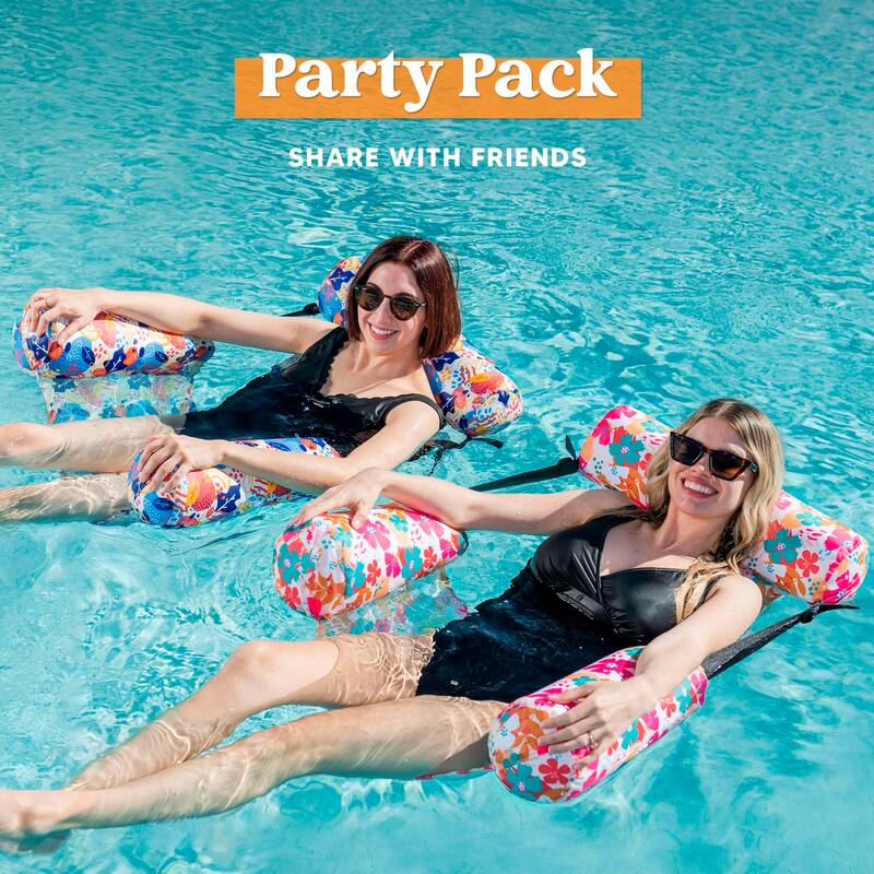 Pool Floats Chairs Adult, 2 Packs Inflatable Pool Lounge Chairs,Blow up Pool Noodles Floats for Adults,Floating Water Chair