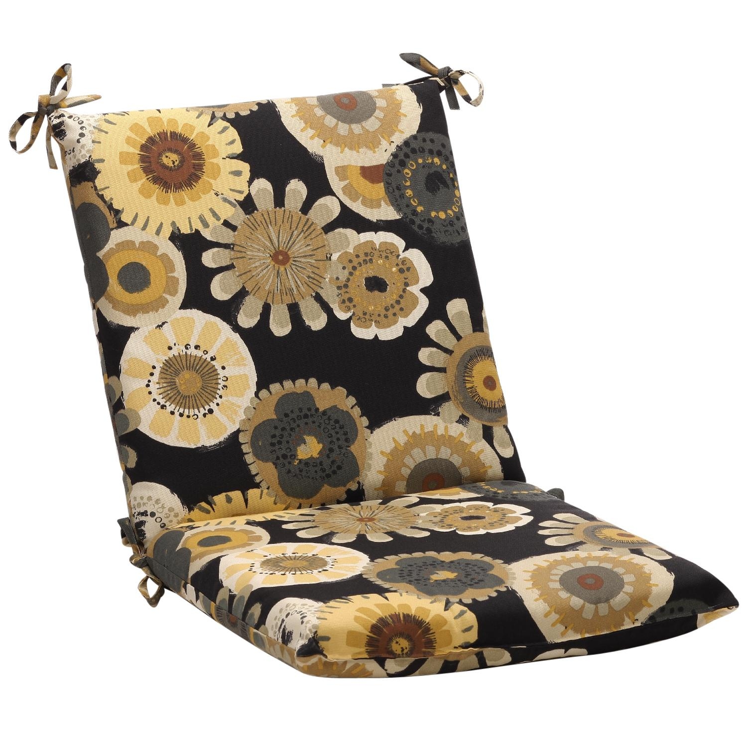 Black square best sale chair cushions