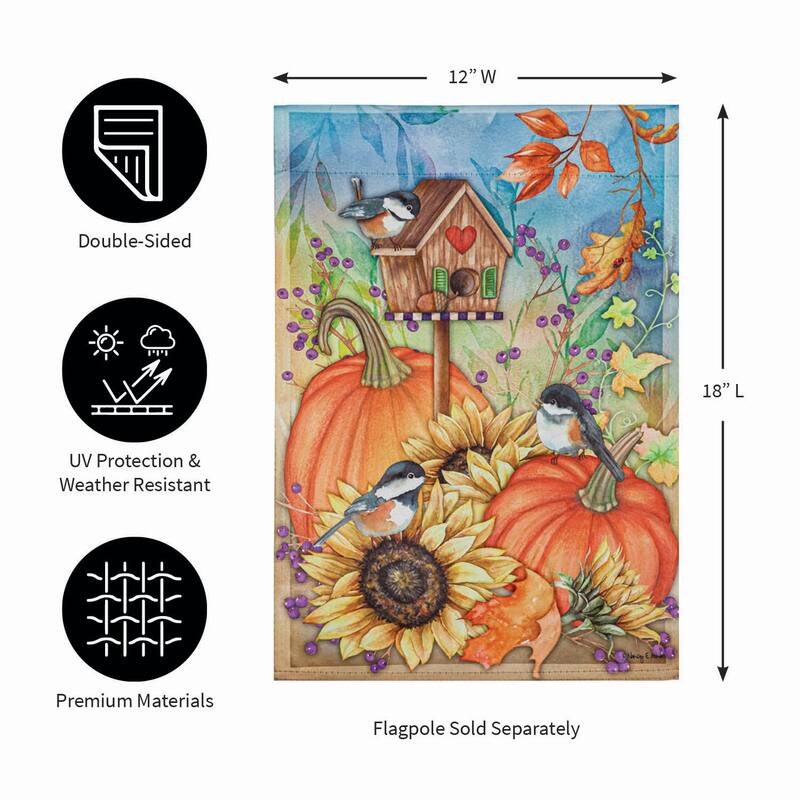 Autumn Greetings Garden Suede Flag