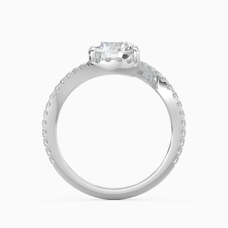 Auriya 14k Gold Round Lab Grown Diamond Bypass Engagement Ring 1.00 to 5.00 ct. tw. (F-G, VS)