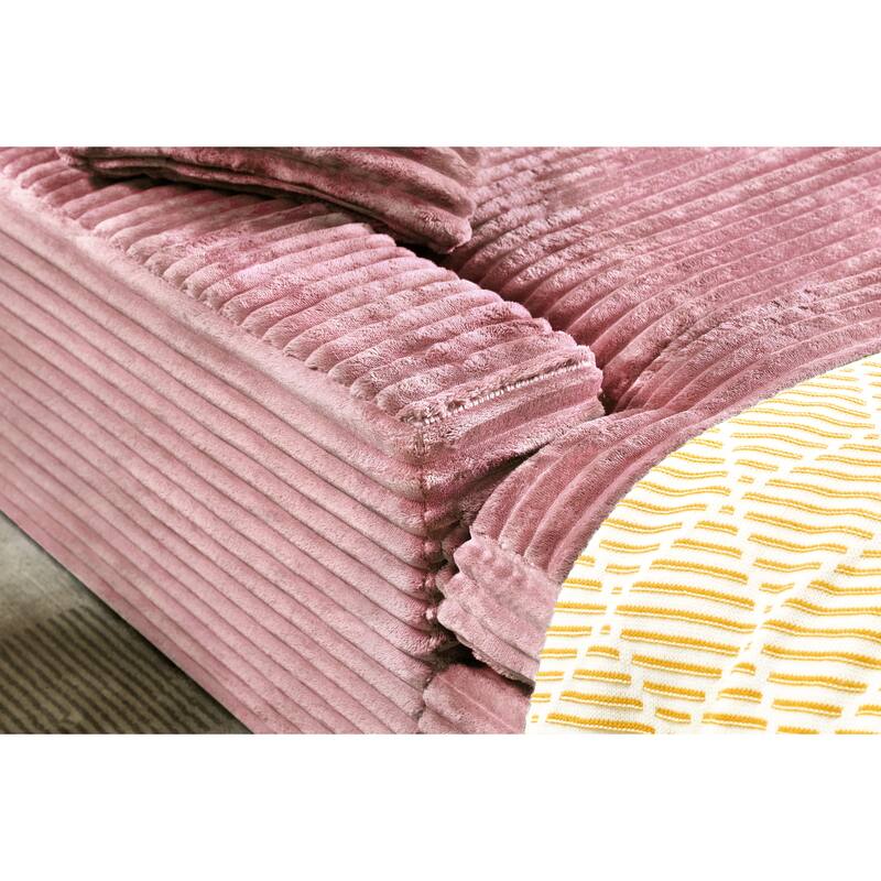 Modern Upholstered Chaise Lounge Sofa for Living Room Office, 75" Oversized Leisure Sofa 2 Seat Sleeper Couch with Pillows