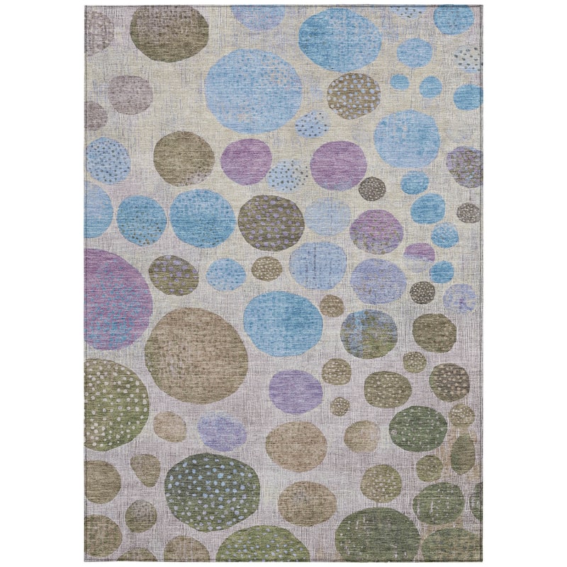 HomeRoots Geometric Transitional Rectangle Outdoor Rug