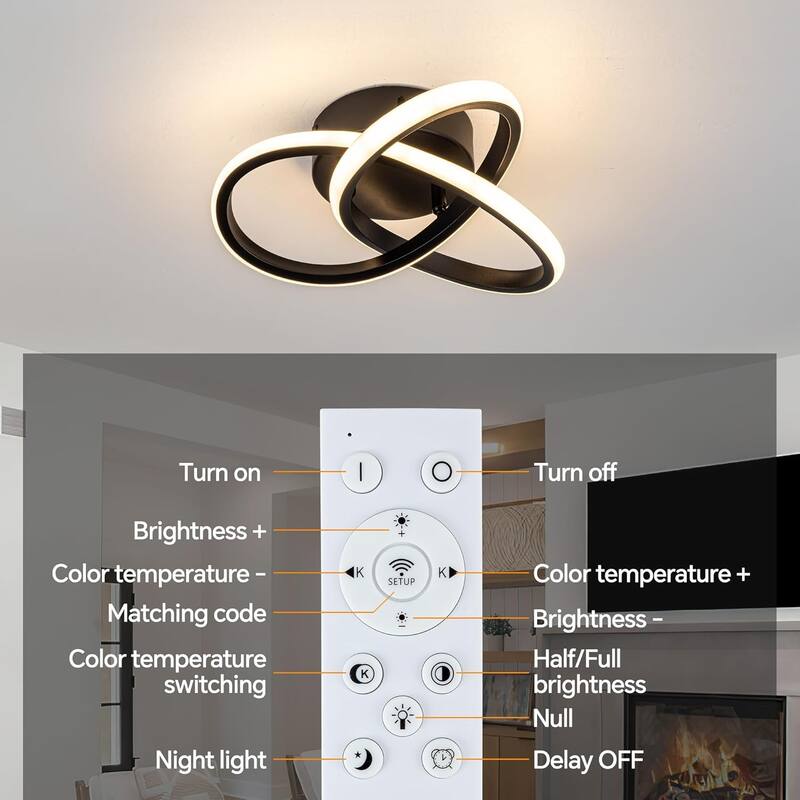 Led ceiling light black entryway light aluminum chandelier light