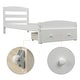 preview thumbnail 5 of 6, Classic Twin Platform Bed with Built-in Storage Drawer and Solid Wood Slats