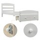 preview thumbnail 13 of 23, Twin Size Solid Wood Construction Platform Bed Frame with Additional Storage Drawer with Knobs and Casters