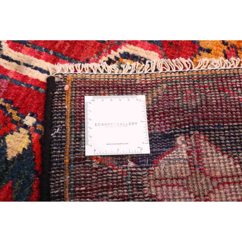 ECARPETGALLERY Hand-knotted Melis Red Wool Rug - 3'7 x 9'9