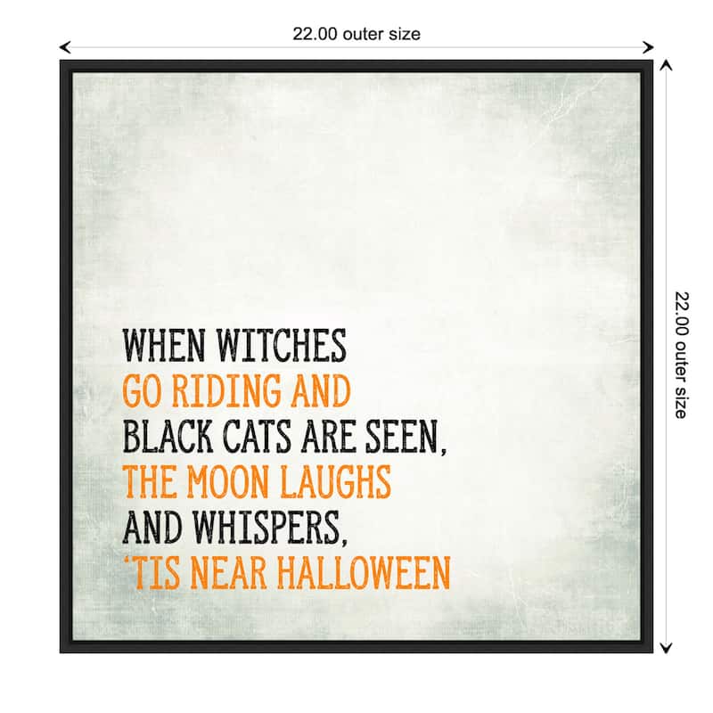 Amanti Art Tis Near Halloween Framed Canvas Wall Art