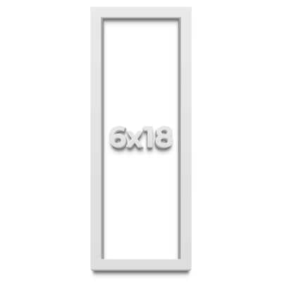 6x18 Shadow Box Frame White 1 Real Wood