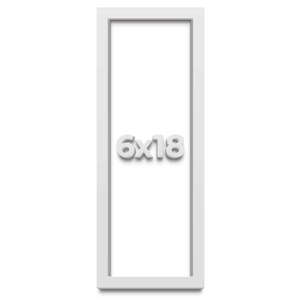 6x18 Shadow Box Frame White 1 Real Wood