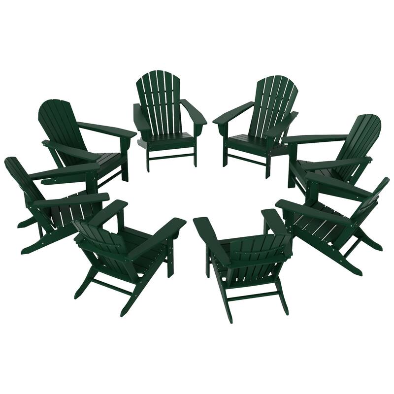 Altura Outdoor Eco-Friendly All Weather Poly Adirondack Chair (Set of 8)