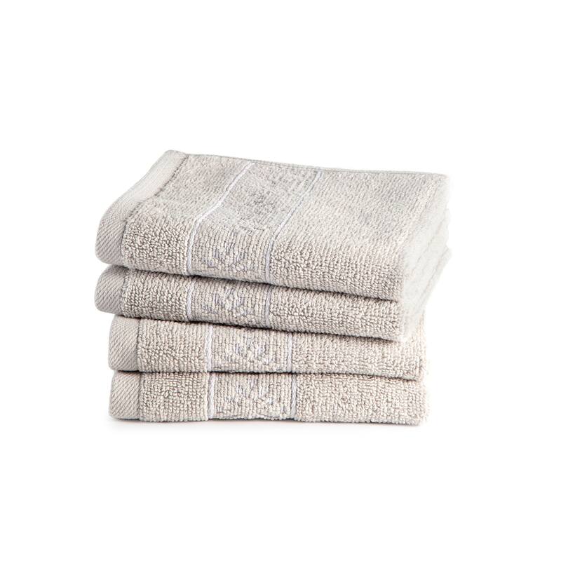 Clean Design Home x Martex 4-Pack Wash Towel Set - Towel Set - Grey