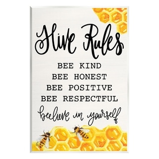 CREATCABIN Plaque Métal Vintage Abeilles - Citation Inspirante 'Bee Humble, Bee Honest, Bee Kind' - Déco Murale 30x20cm Pour Maison, Cuisine, Jardin, Bar - Tôle Imperméable Trous Pré-percés