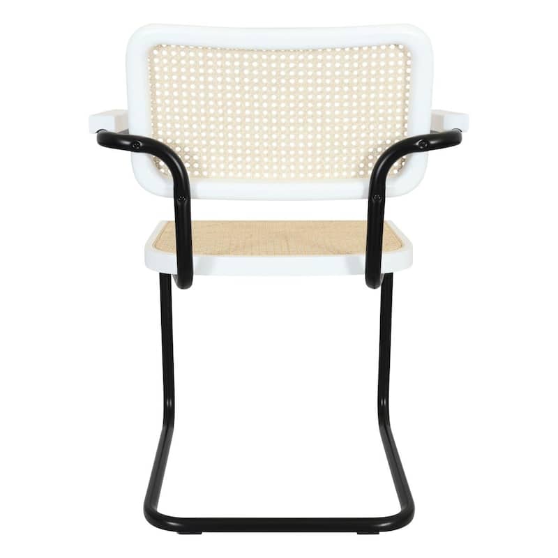 Breuer Chair Company Marcel Breuer Cesca Cane Cantilever Armchair Arm Chair w/ Black Steel Frame (Various Wood & Cane Colors)
