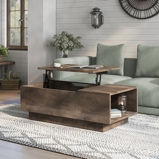 Uver Rustic Oak Lift-top Coffee Table