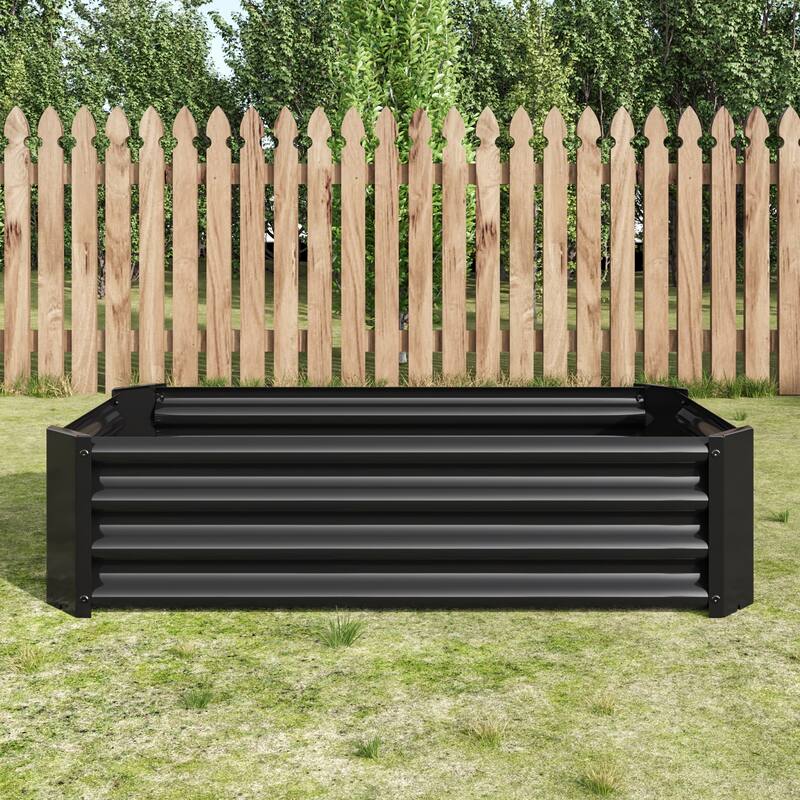 Metal Garden Bed,Rectangle Planter for Flowers Plants,Vegetables Herb