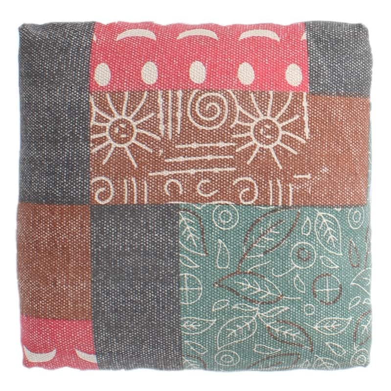 HERAT ORIENTAL Handmade Kilim Upholstered/Cushioned Wood Footstool