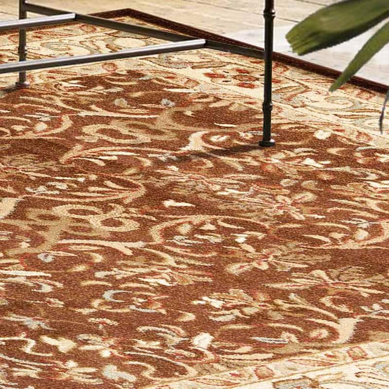Superior Heritage Traditional Floral Scroll Indoor Area Rug