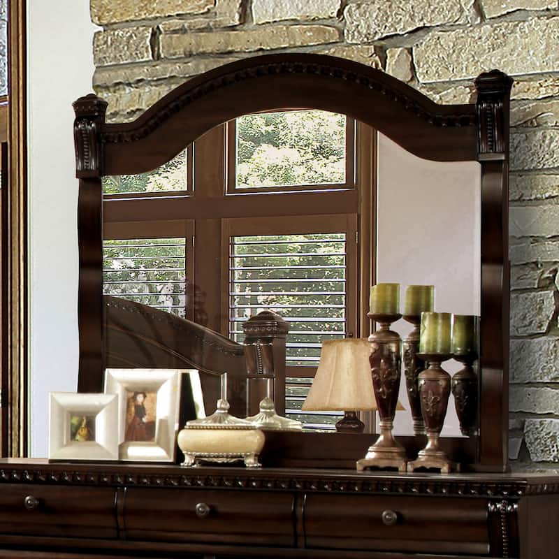Tay Traditional Cherry 2-piece 9-Drawer Dresser and Mirror Set by Furniture of America
