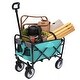 preview thumbnail 25 of 62, Foldable Wagon Cart with Strapping System, Utility Wagon Cart for Camping Shopping Sports Gardeing Fishing All-Terrain Wheels