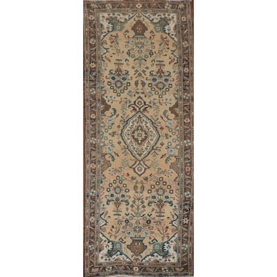 Lilian Persian Vintage Runner Rug Handmade Wool Carpet - 3'8"x 9'7"