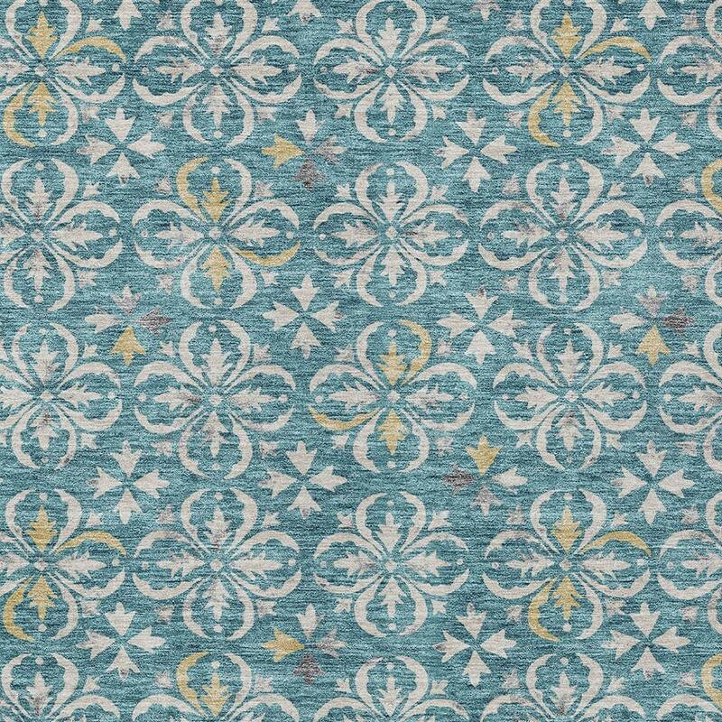 HomeRoots Floral Transitional Rectangle Outdoor Rug