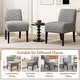 preview thumbnail 4 of 24, Gymax Armless Accent Chair w/ Rubber Wood Legs Modern Vanity Chair for