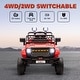 preview thumbnail 15 of 25, 12V Kids Ride-On Car with Remote Control, Ride on Truck with Back Trailer, Spring Suspension, & Seatbelt - Electric Vehicle