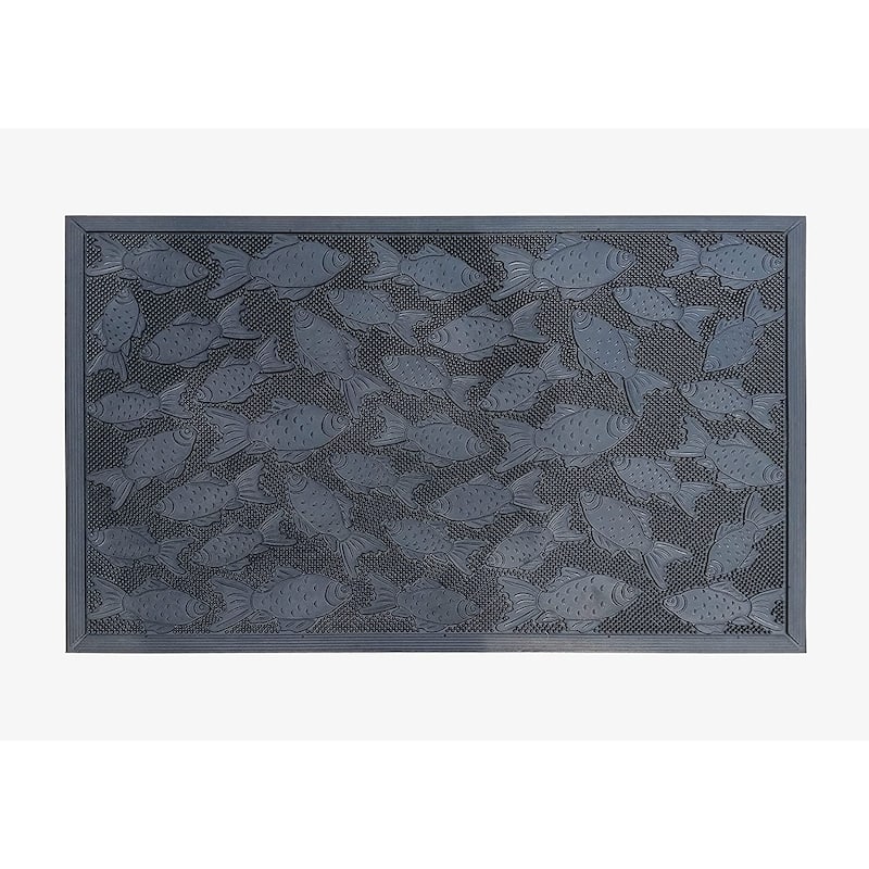 A1HC Rubber Pin Indoor Outdoor Entrance Door Mat, Fun Designed Floor Mat